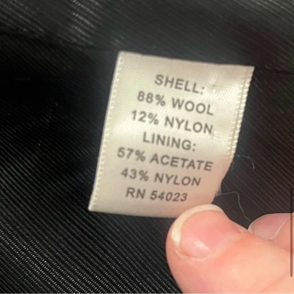 Banana Republic Wool Blend Short Black Peacoat - Size Small - EUC